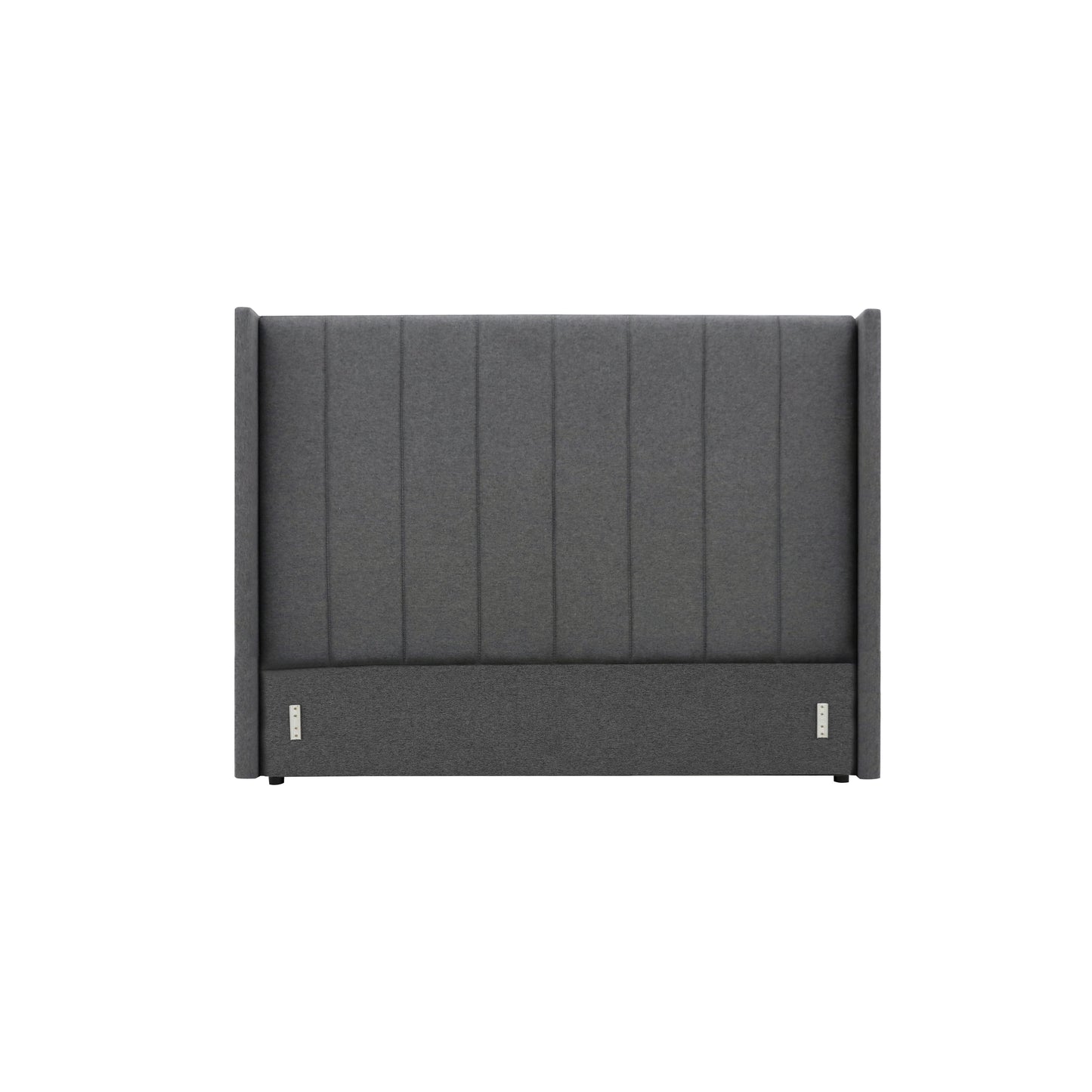 Winged High Modern Headboard - Queen - Charcoal