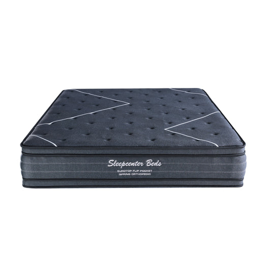 Orthopedic Euro Top Flip Pocket Sprung Mattress - King Single