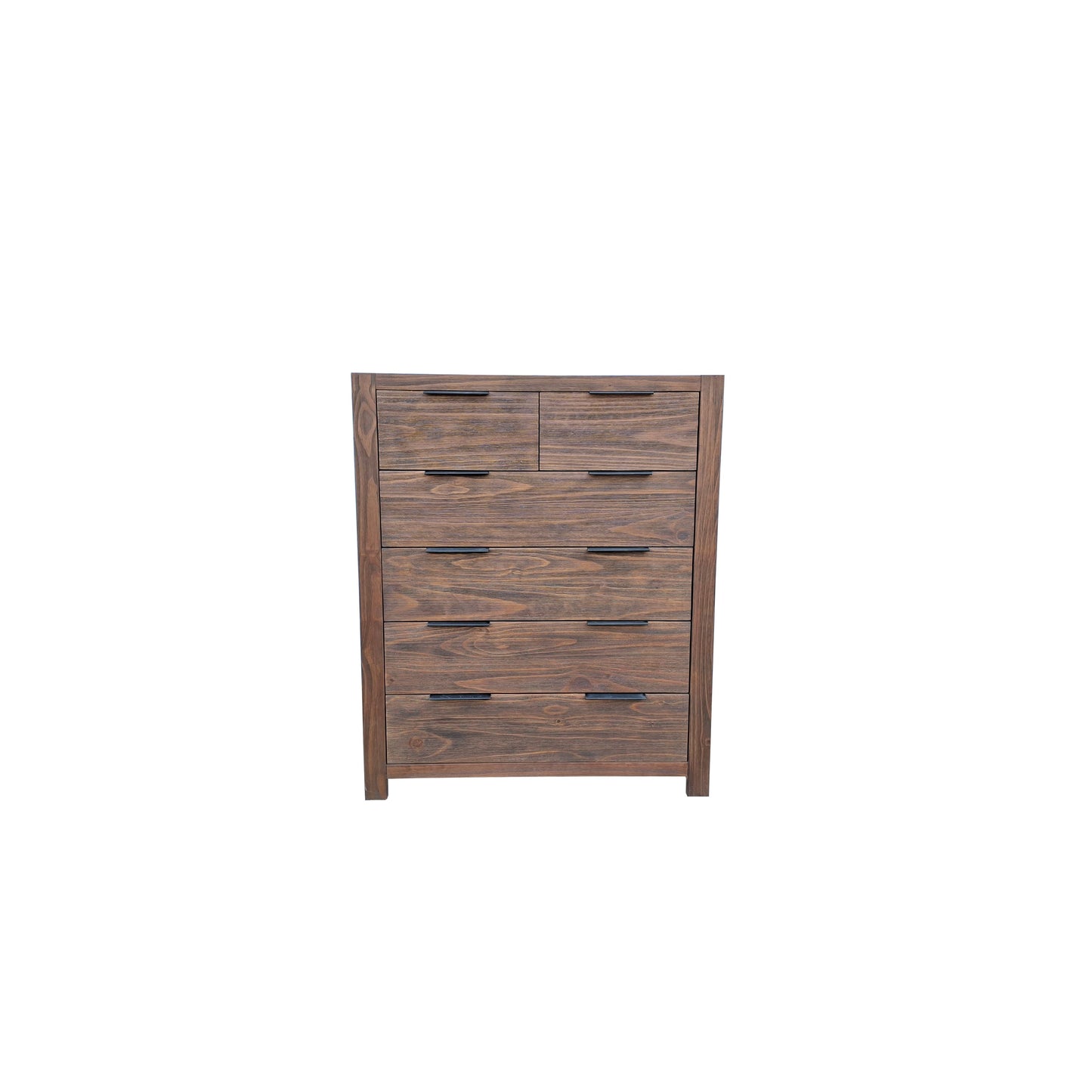 Brighton Rustic Pine Tall Boy - 6 Drawers - Espresso