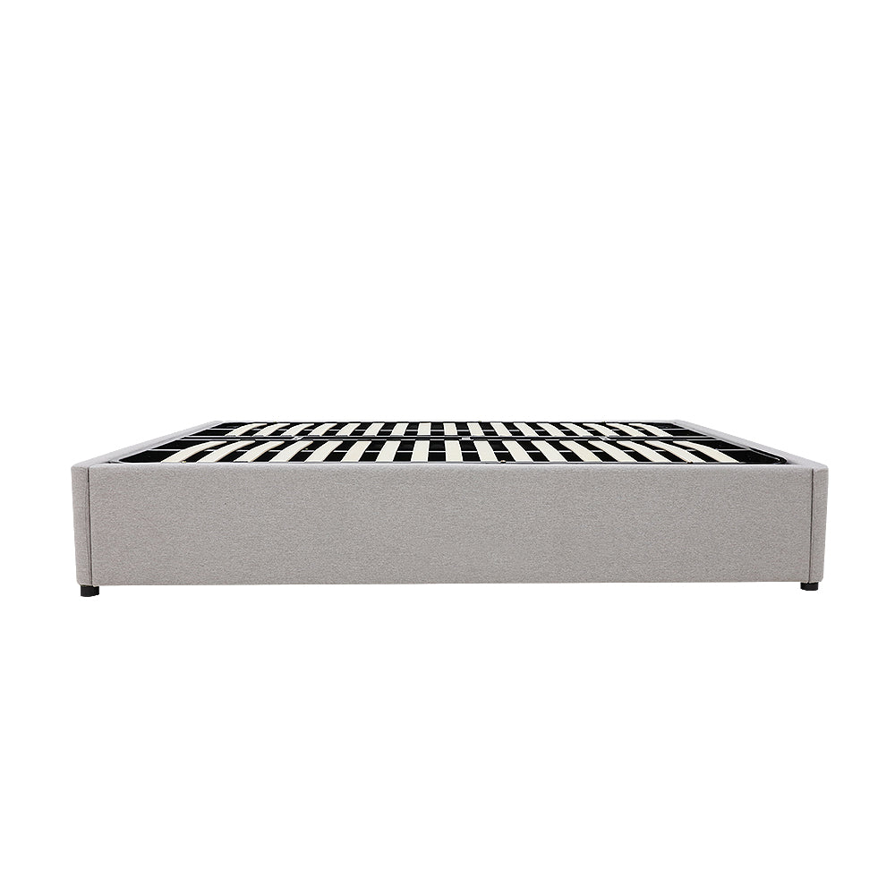 Gas Lift Storage Bed Base - Double - Latte