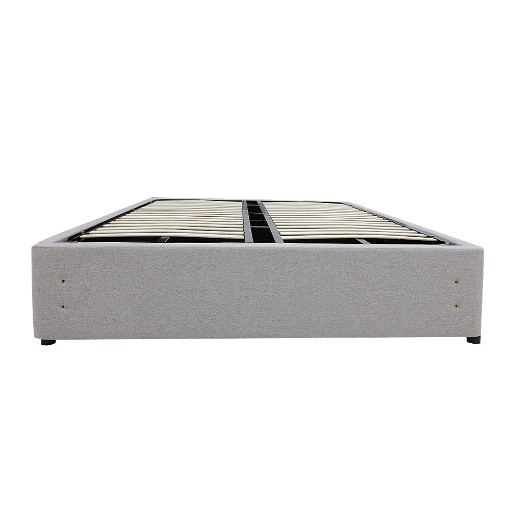 Gas Lift Storage Bed Base - Double - Latte