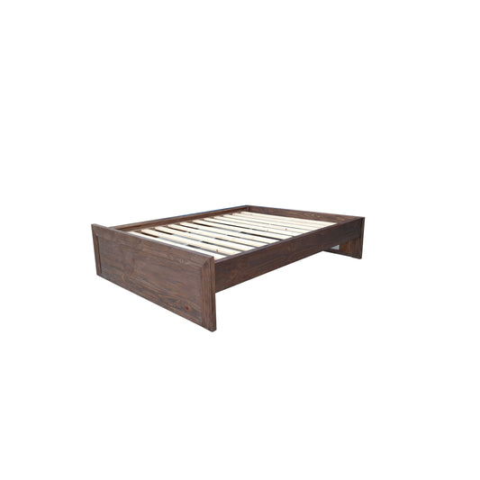 Brighton Rustic Pine Bed Base - Queen - Espresso