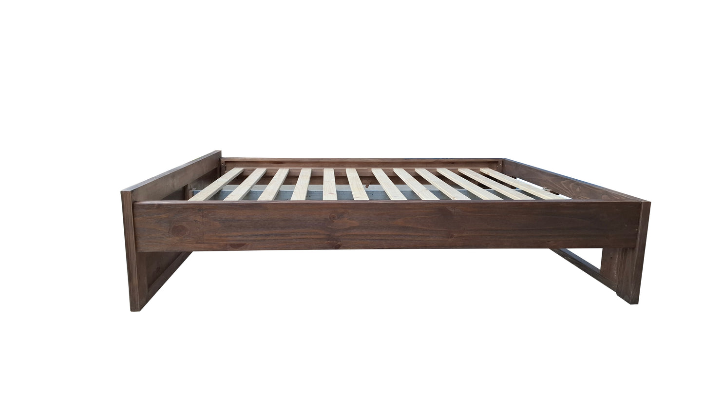 Brighton Rustic Pine Bed Base - King - Espresso
