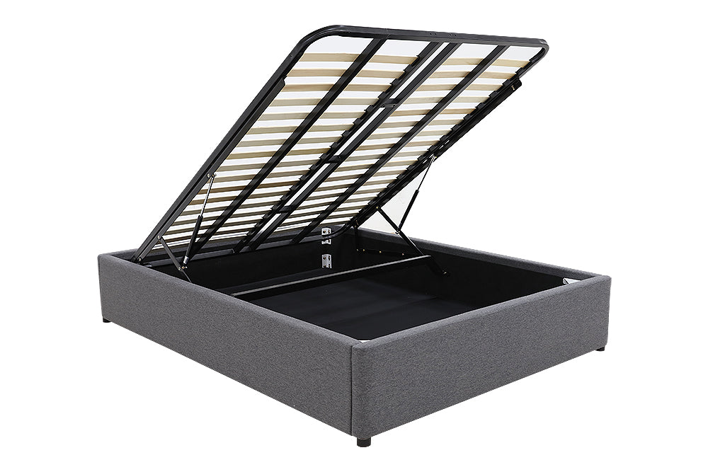 Gas Lift Storage Bed Base - King - Charcoal