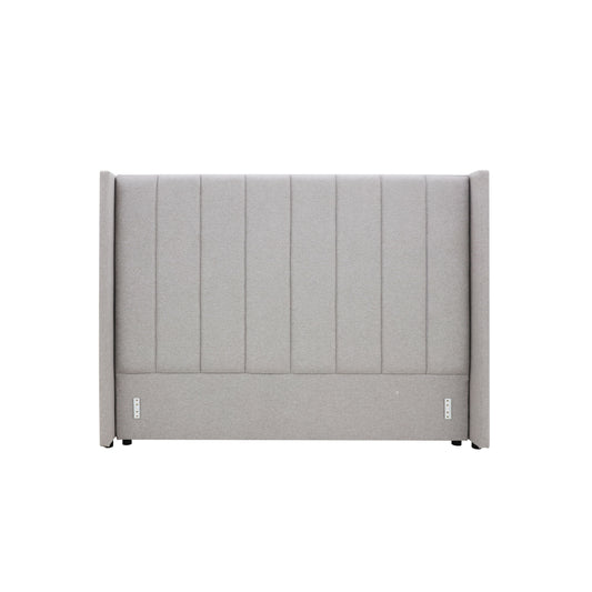 Winged High Modern Headboard - Queen- Latte