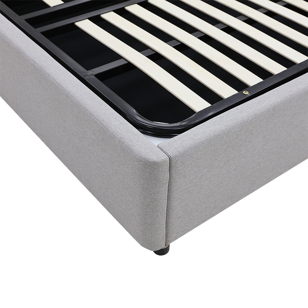 Gas Lift Storage Bed Base - Double - Latte