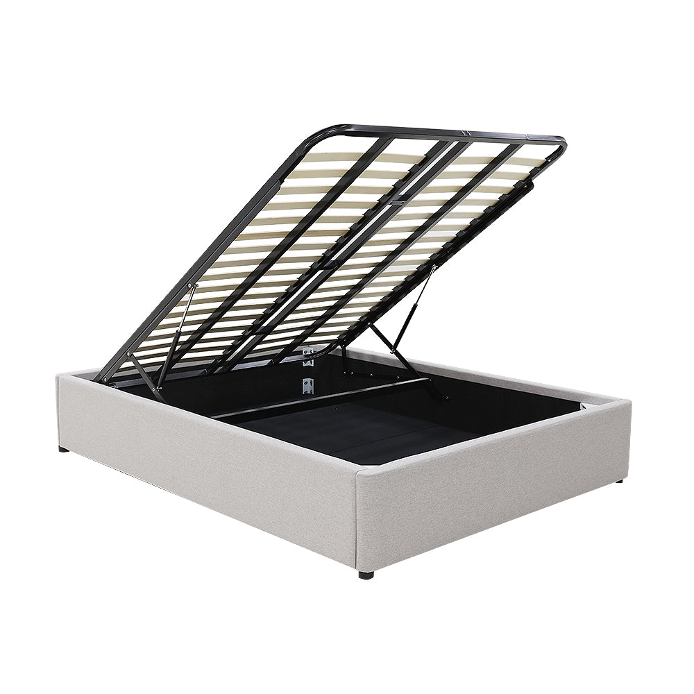 Gas Lift Storage Bed Base - Queen - Latte