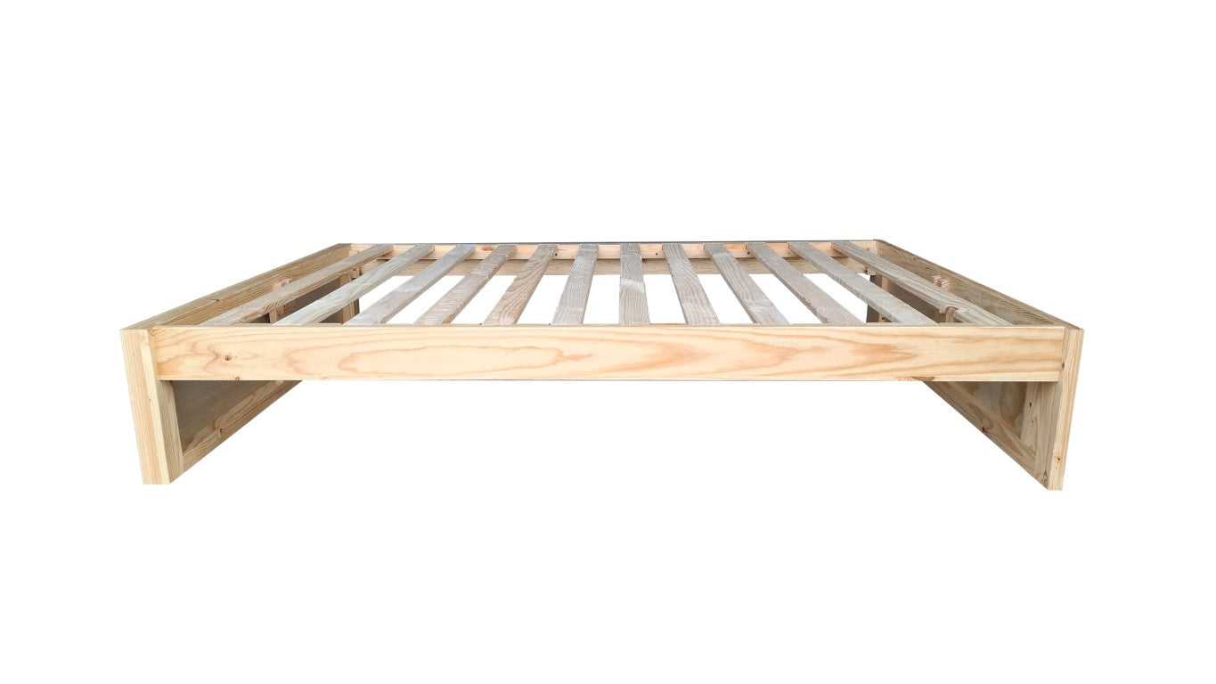 Coastal Pine Bed Base - Double - Natural pine wood colour