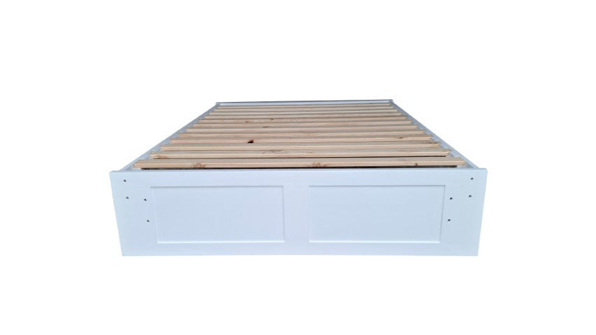 Coastal Pine Bed Base - Queen - Pure White