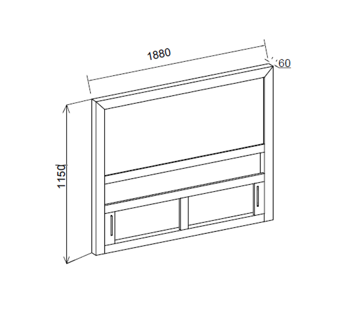 Regent Solid Pine Bed Frame with Headboard - King - Walnut Espresso