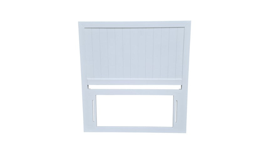115 cm high Timber headboard - King Single - Pure White Colour