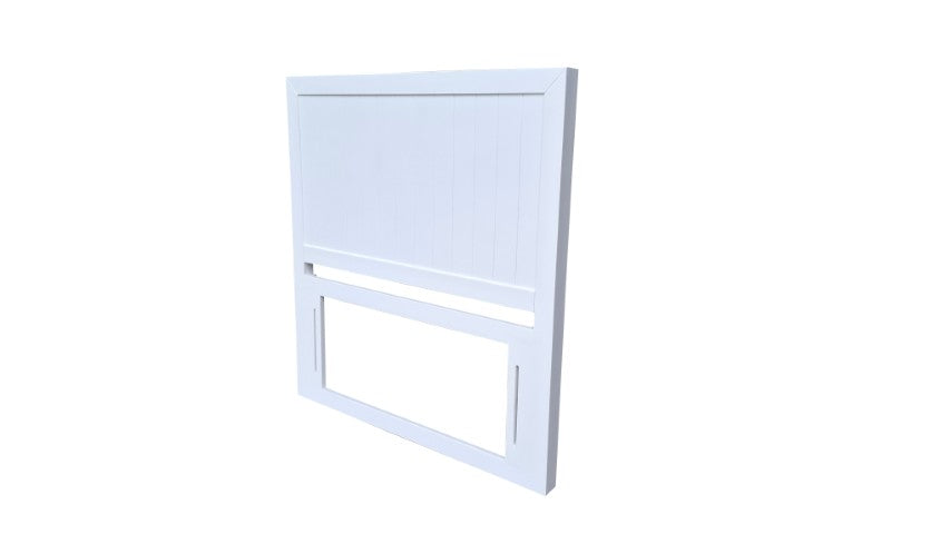 115 cm high Timber headboard - King Single - Pure White Colour