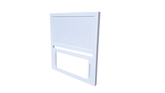 115 cm high Timber headboard  - King Single   - Pure White Colour