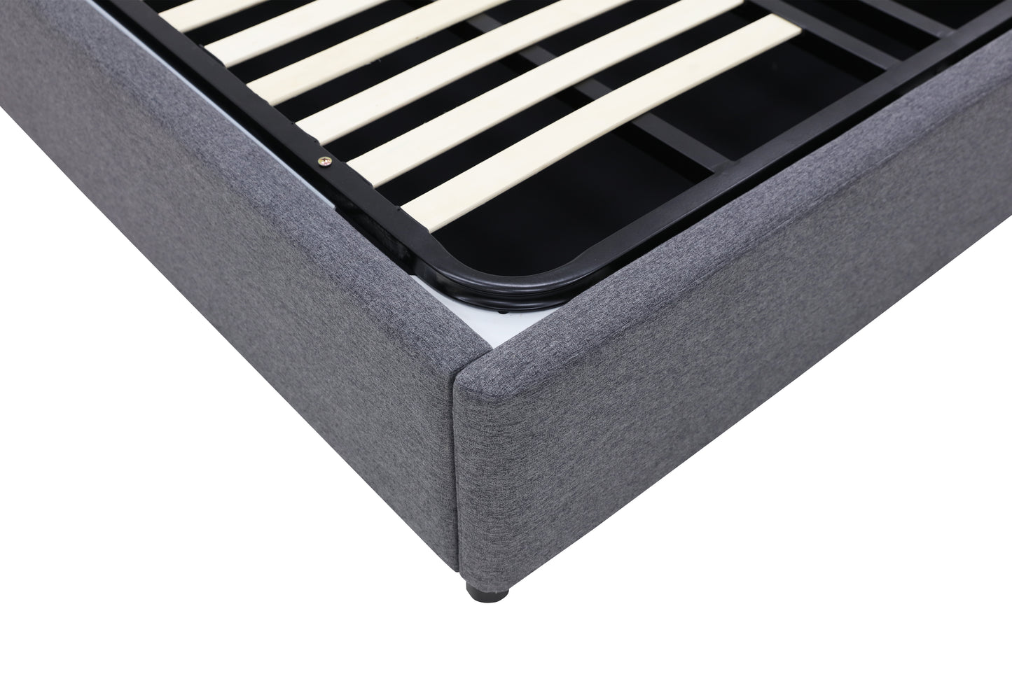 Classic Headboard with Gas lift bed base set - King - Charcoal