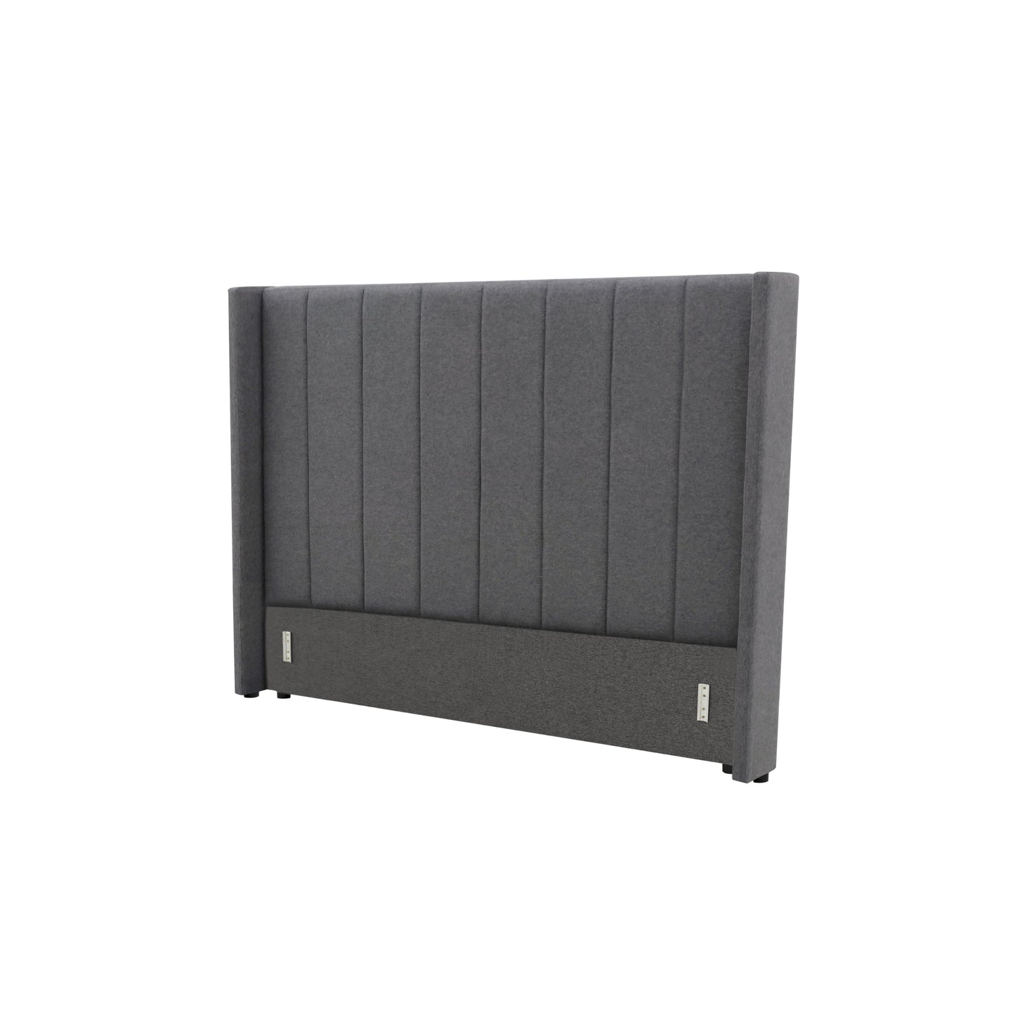 Winged High Modern Headboard - Queen - Charcoal