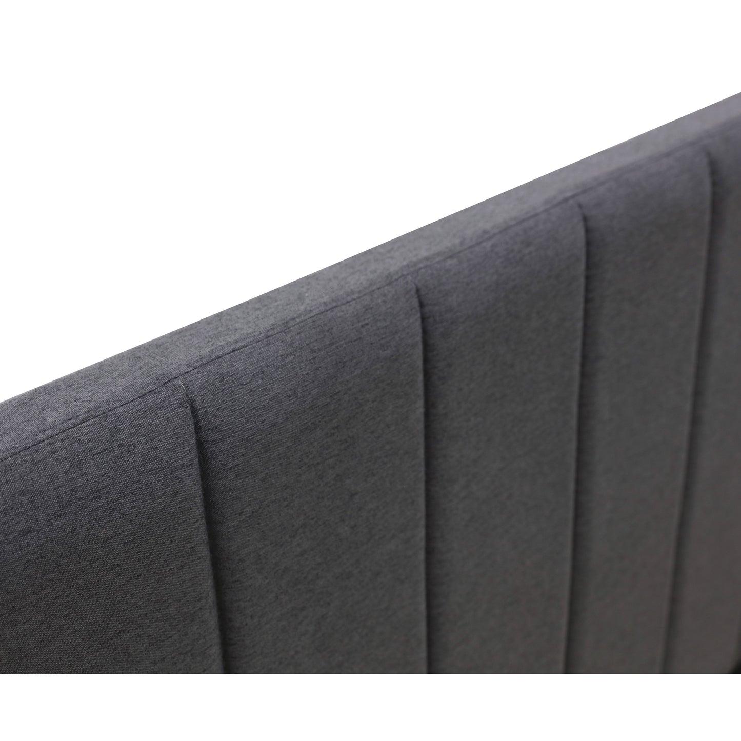 Modern Headboard Bed Frame - Single - Charcoal