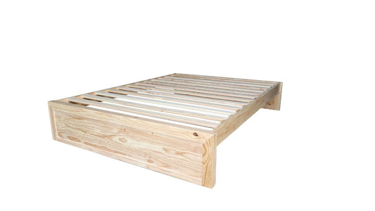 Coastal Pine Bed Base - Double - Natural pine wood colour