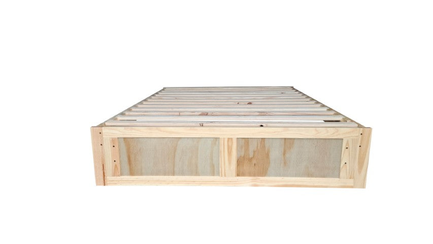 Coastal Pine Bed Base - Double - Natural pine wood colour