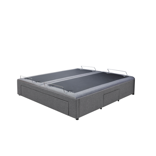 Electrical Adjustable Bed Base With Storage Bed Frame - Split King - Charcoal