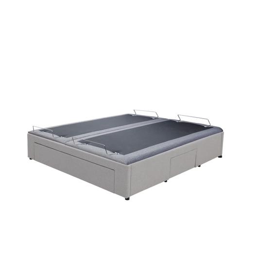 Electrical Adjustable Bed Base With Storage Bed Frame - Split King - Latte