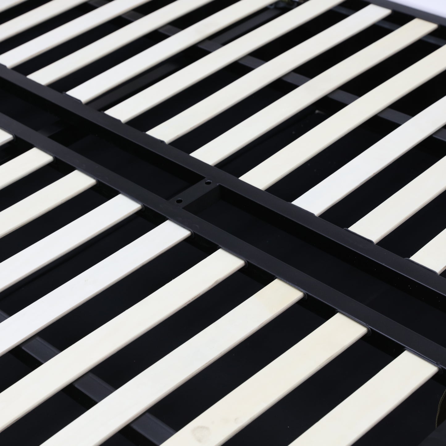 Gas Lift Storage Bed Base - King - PU Leather White