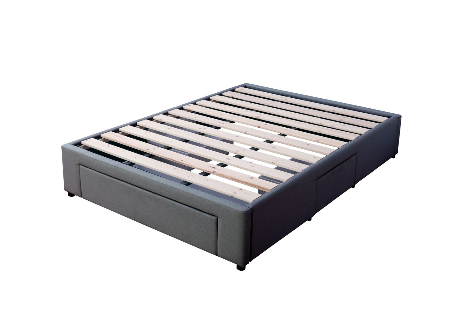 Bed Base - 3 drawers - Charcoal - Double