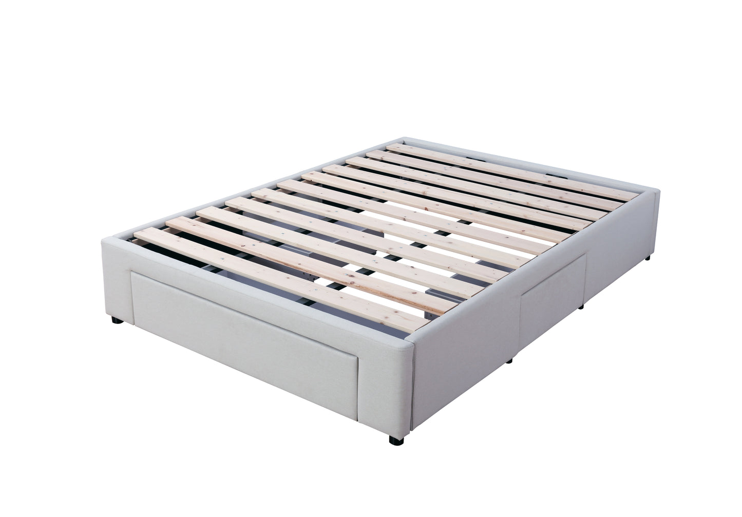 Bed Base - 3 drawers - Biege - King