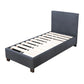 Plain Bed Frame - King Single- Charcoal
