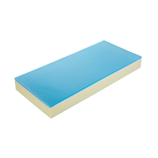 Long single adjustable cool gel memory foam mattress, double-sided, ideal for adjustable beds.