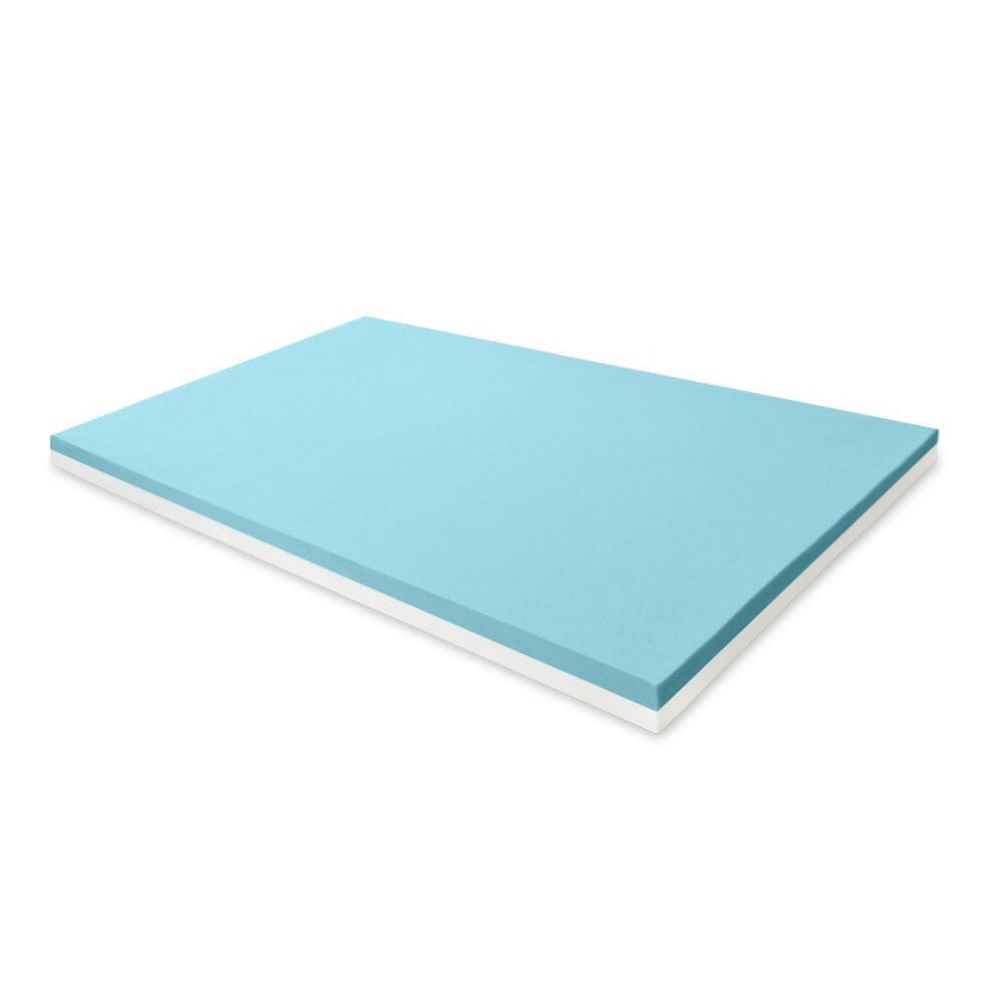 King-size dual-layer bamboo cool gel memory foam mattress topper, 8 cm thick, with a breathable bamboo fabric cover