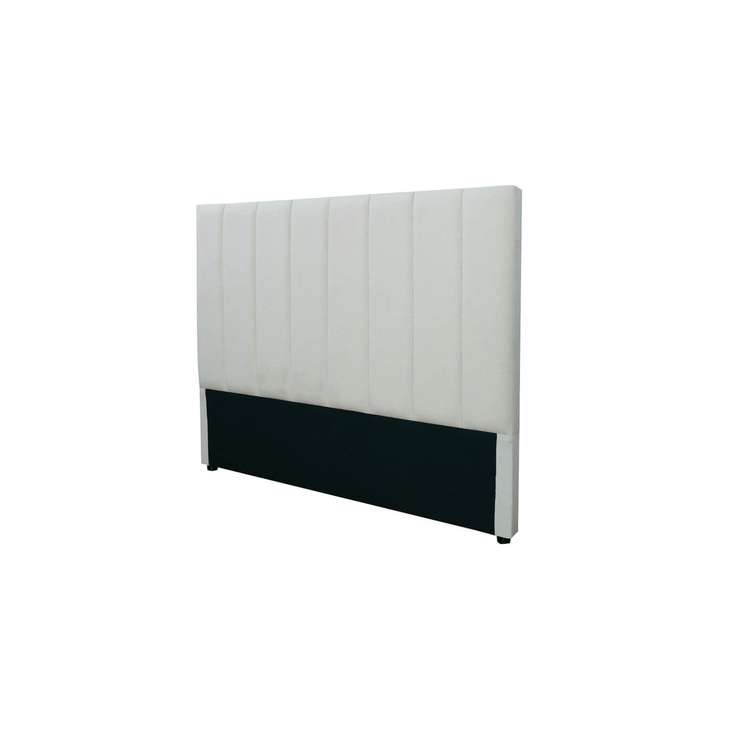 Modern king beige headboard with a high-quality padded and upholstered design.