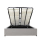 Gas Lift Storage Bed Base - Double - Latte