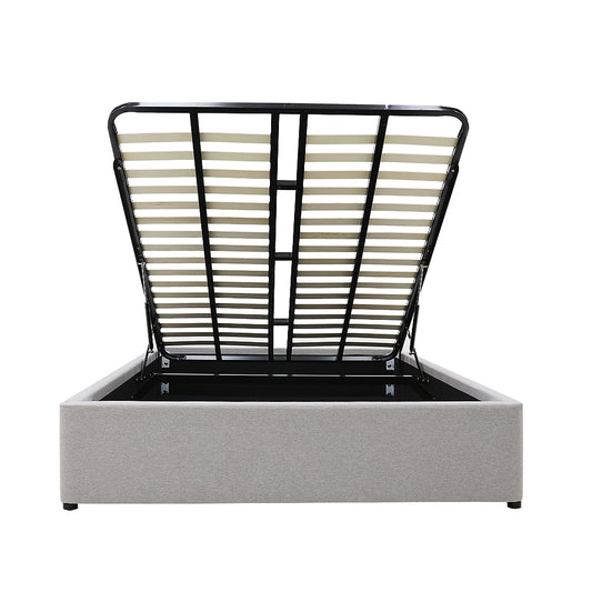 Gas Lift Storage Bed Base - Queen - Latte