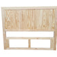 115 cm high Timber headboard  - Double  - Natural Pine wood Colour