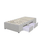 Bed Bases with 2 Drawers - King Single - Latte