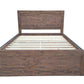 Brighton Rustic Pine Headboard with storage  Frame - Queen - Espresso