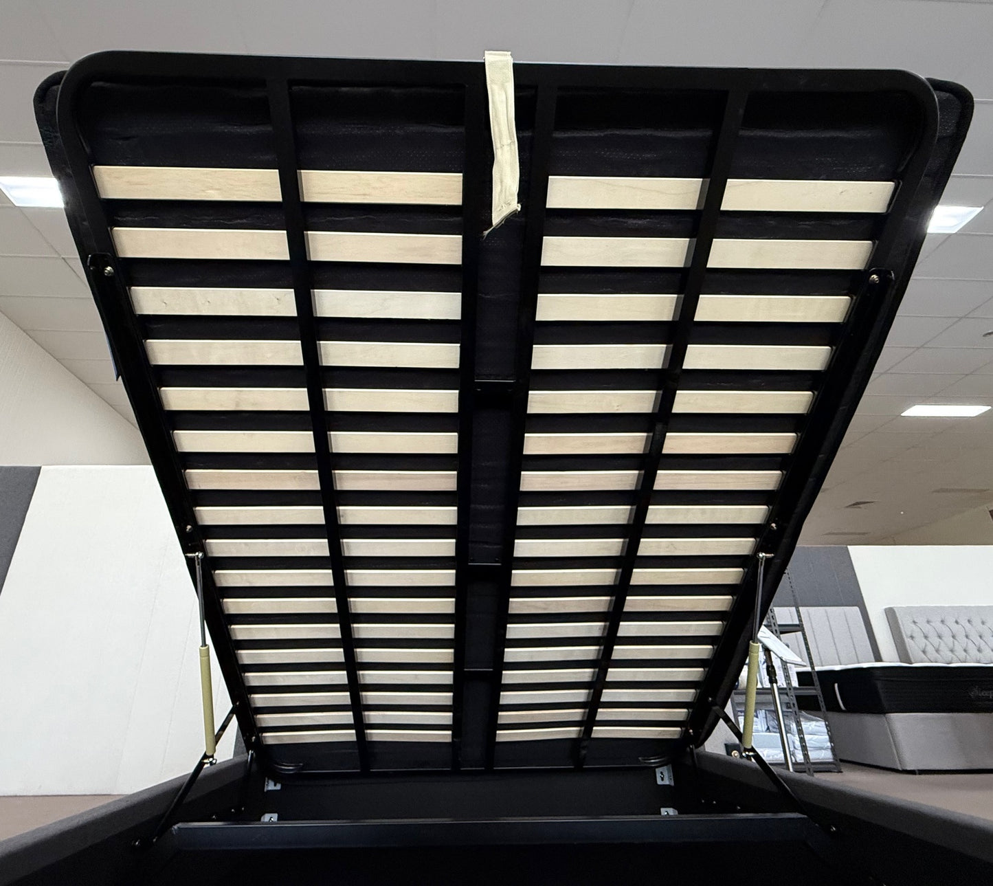 Gas Lift Storage Bed Base - Queen - Latte