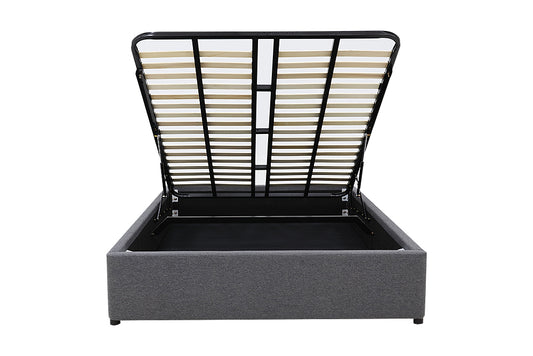 Gas Lift Storage Bed Base - King - Charcoal