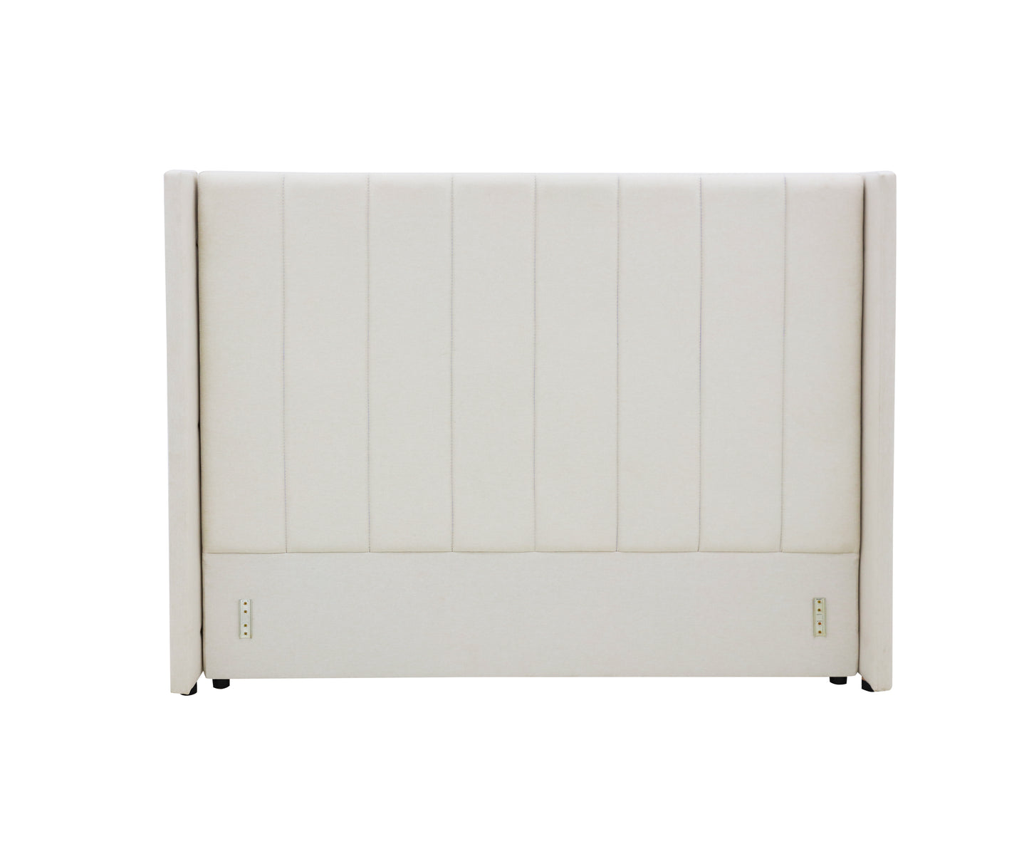 Winged High Modern Headboard - King - Beige