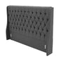 Classic Headboard with Storage bed base set - King - Charcoal