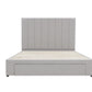 Modern Headboard with Storage bed base set - Double - Latte