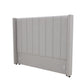 Winged High Modern Headboard - King- Latte