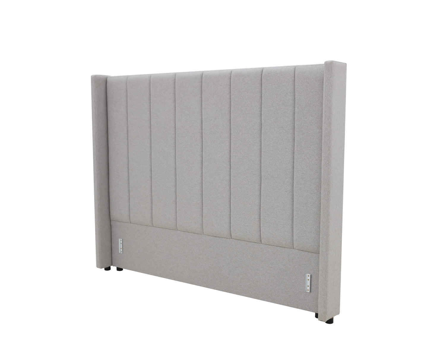 Winged High Modern Headboard - King- Latte