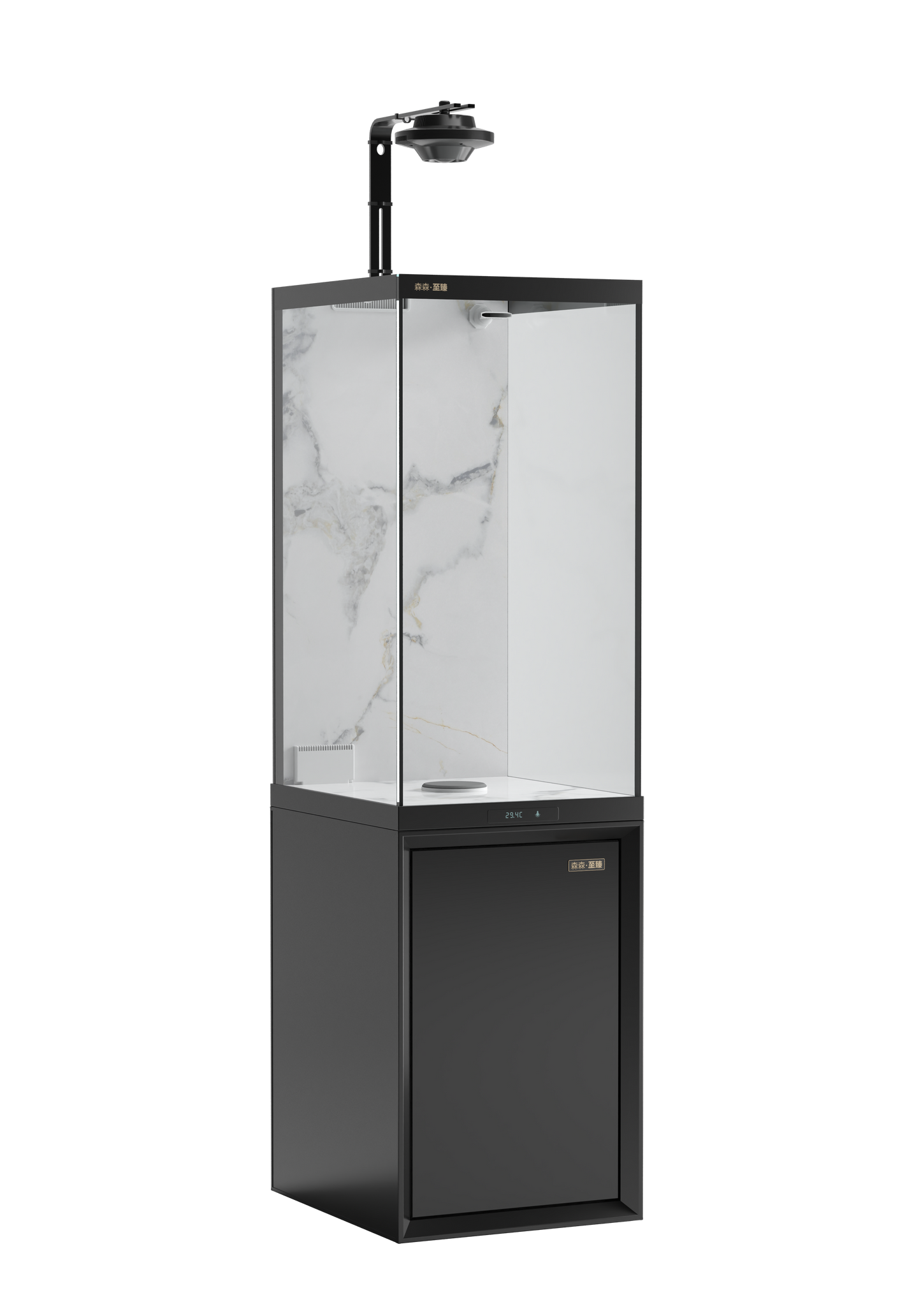 140 LITRE SMART VERTICAL TOWER  FISH TANK , LID  AND  STAND  SET [ 4.5 FOOT HIGH ]  WITH BOTTOM SUMP FILTER  - IDEAL FOR ANGEL AND DISCUSS FISH  LITRES - MODEL ZBF 400