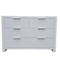 Coastal Pine Dresser with Mirror - 4 Drawers - White