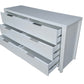 Coastal Pine Dresser with Mirror - 6 Drawers - White