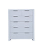 Coastal Pine Tall Boy - 6 Drawers - White