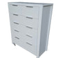 Coastal Pine Tall Boy - 6 Drawers - White