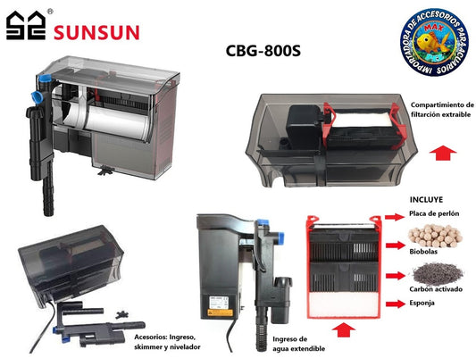 POWERFUL HANG ON BACK EXTERNAL POWER FILTER WITH UV LIGHT - MODEL CBG1200