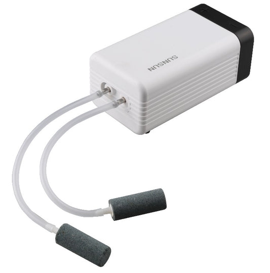 TWIN OUTLET AQUARIUM  AIR  PUMP02 CT4 WITH OUTPUT CONTROLER